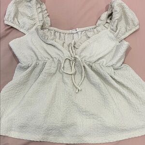 Elegant Cream Textured Blouse